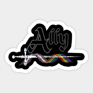 Ally Sword wht Sticker